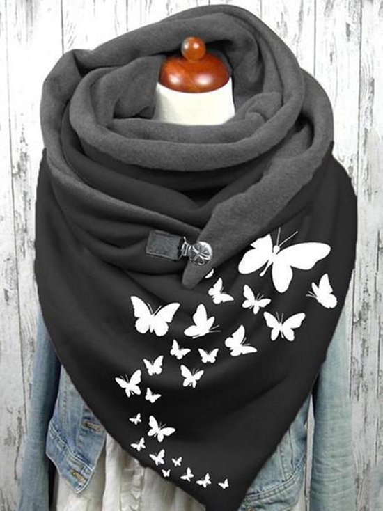 Mode sjaal-160*45cm-Zwart-1 artikel-Warme winter-Driehoekige sjaal