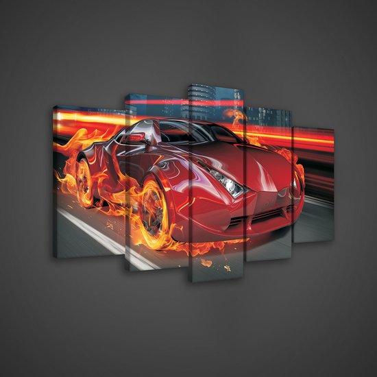 Canvas Schilderij - Auto - Sportauto - Lamborghini - Inclusief Frame - (lxb)