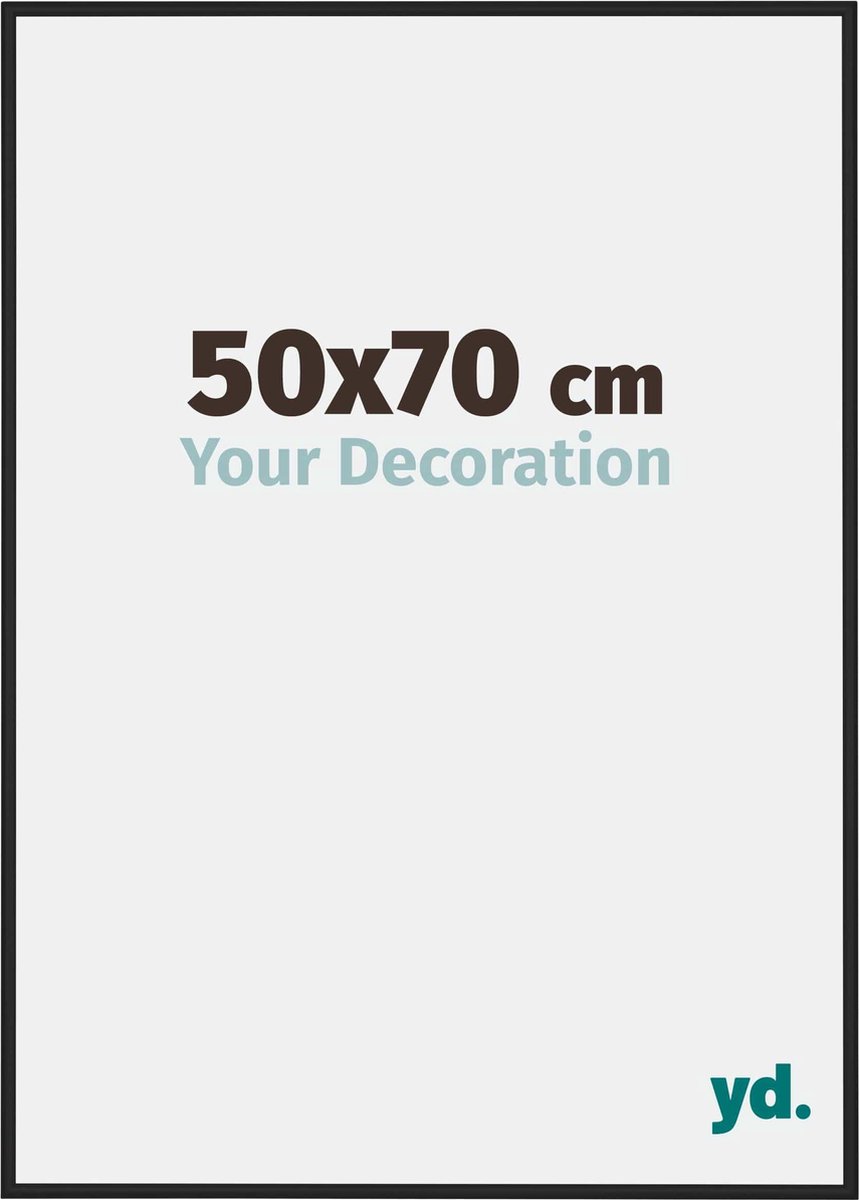 yd. Your Decoration - Fotolijst 50x70 cm - Aluminium - Zwart Hoogglans - Miami