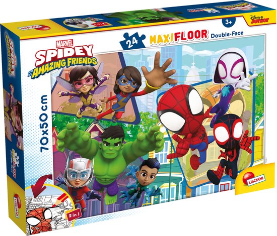 Lisciani - Puzzel - Maxi vloerpuzzel 24 stuks - Marvel Spidey amazing friends