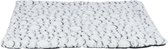 Trixie chien couché tapis mila peluche blanc / gris 60x50 cm
