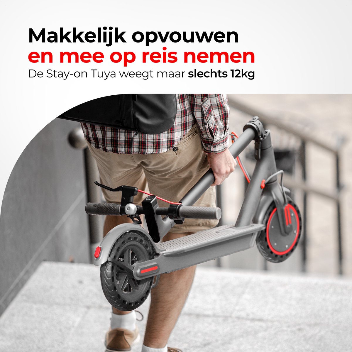 Afbeelding 3 van Tuya Stay-on - Elektrische Step - Krachtige 350W Motor - Stuur tas - Snelheid tot 25km/h - Bereik tot 30km - Compact Inklapbaar - Inclusief Smart-App