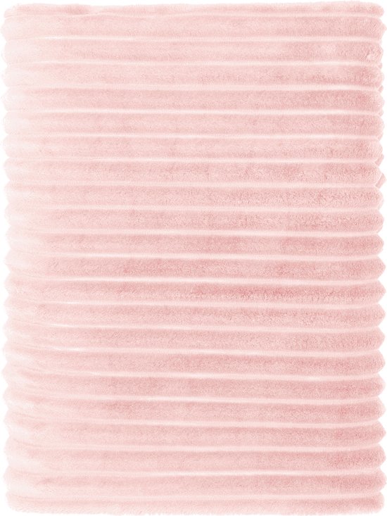Mistral Home - Plaid - 100% gerecycleerd polyester - Flannel - 130x170 cm - Roze
