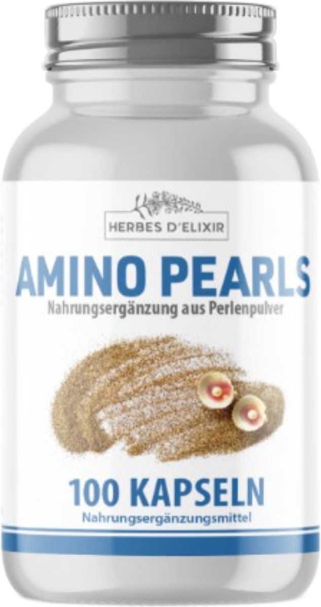 Goedkoopste Herbes D'Elixir Amino Pearls - Parelpoeder en Ginseng - 100 Capsules - 20 Vitale Aminozuren