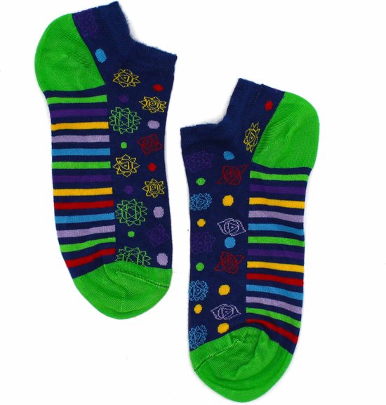 Hop Hare - Bamboe - Enkelsokken - Sneakersokken - Vrolijke Sokken - Chakra - Happy Socks - Unisex - maat 36-40