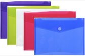 Exacompta 56720E, Envelope folder, A5, Polypropyleen (PP), Blauw, Groen, Paars, Rood, Transparant, 2 mm, Frankrijk