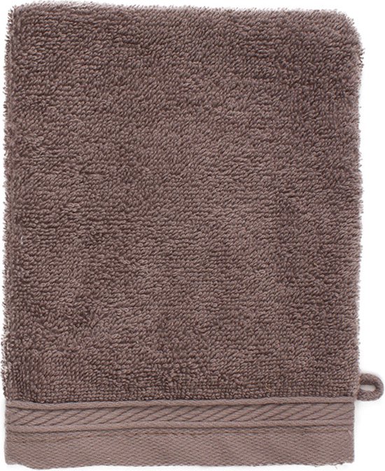The One Towelling Washandjes - 16 x 21 cm - 5 Stuks - Voordeelverpakking - 100% organisch katoen - Met ophanglus - 550 gr/m2 - Taupe