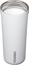 Corkcicle Commuter Cup 500 ml - White brillant - Tasse à café de voyage isolée en acier inoxydable anti-déversement avec couvercle pour boissons chaudes et froides