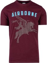 Fostex Garments - T-shirt Airborne Pegasus (kleur: Maroon / maat: S)