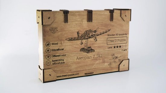 3d Puzzle pour Adultes en Bois Assemblage 3d Puzzle Bricolage Modèle Kit  pour Construire des Cadeaux Créatifs pour les Enfants (Avion) 