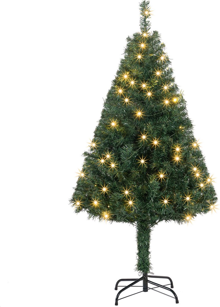 Kunstkerstboom / Kerstboom - 120 x 58 cm - LED - Incl. Voet