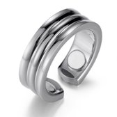 MAGNETOX - Helende Ring 'Sarah' - Magneet Ring - Gezondheidsring - Magnetische Ring - Roestvrijstaal (RVS) - Zilver - Dames - 52mm