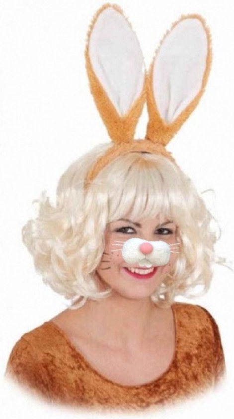 Ensemble de déguisement lapin/lapin de Pâques - diadème d'oreille avec  dents/museau -... | bol