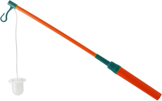 Lampionstokje - 2x - met LED lichtje - incl. batterijen - 40 cm - oranje — afbeelding 5