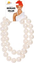 Fiestas Guirca Verkleed sieraden parelketting - wit - dames - kunststof - Twenties/celeberties