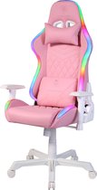 Bol.com Deltaco Pink Line PCH90 - Gaming Stoel - RGB Verlichting - Roze aanbieding