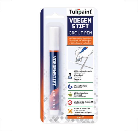 Tulipaint Joint marker (Blanc) - Marqueur de jointures- Peinture pour jointoiement - blanc jointures- fraîcheur jointures
