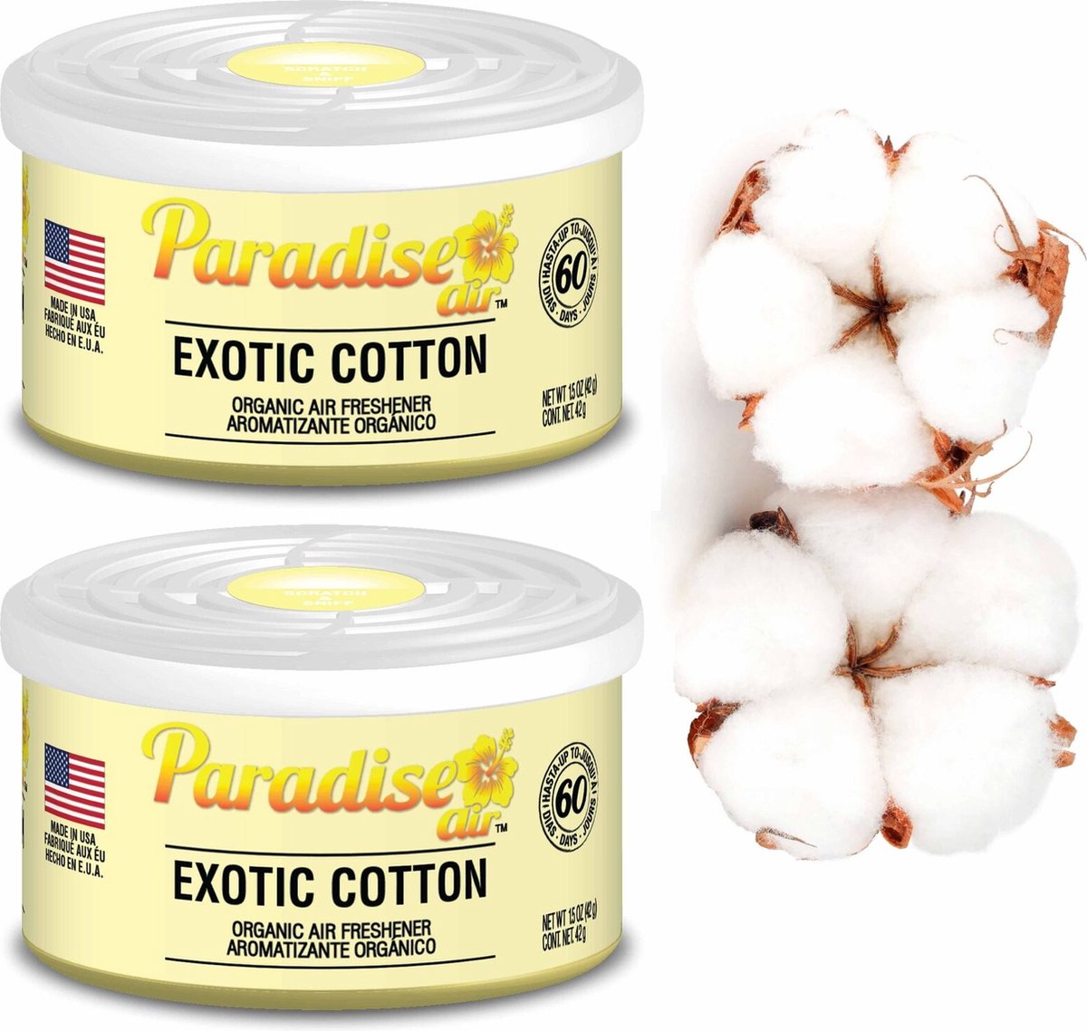 Paradise Air - Car Airfreshner Exotic Cotton duo pack