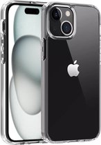 Transparant Hoesje Geschikt Voor iPhone 15 - Transparant Silicone Case - Back Cover Telefoonhoesje