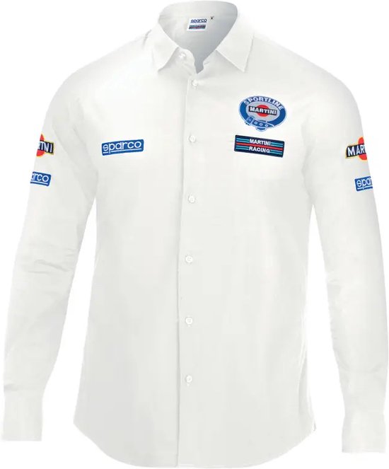 Sparco Martini Racing Overhemd - Wit - Overhemd maat XS
