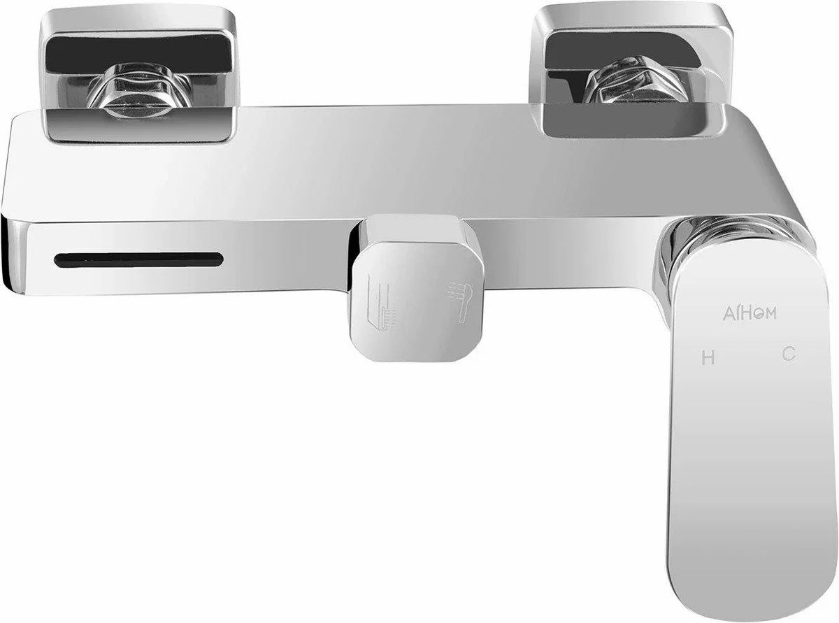 AiHom, Waterval Badkraan met Plank, Eengreeps, Badkamer Douche