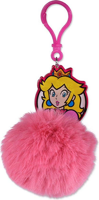 Super Mario Princess Peach - Porte-clés Pom Pom