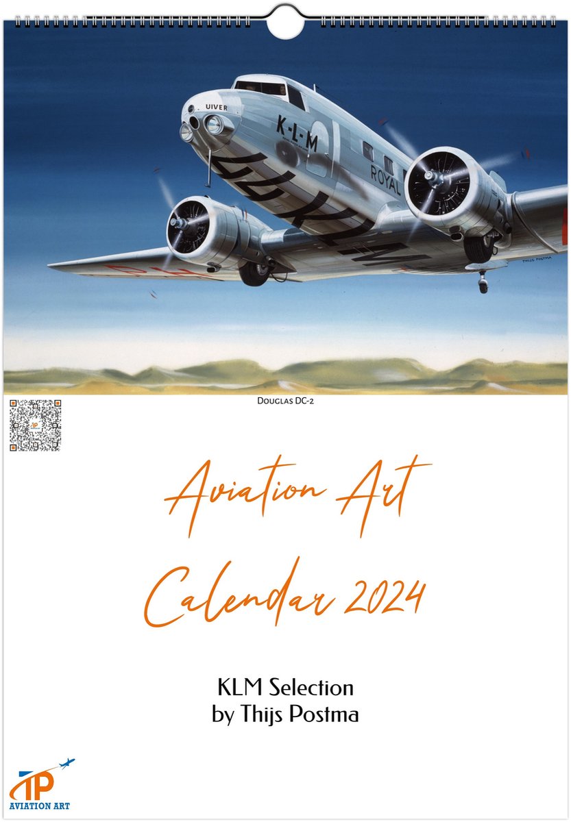 Thijs Postma - Luchtvaartkunst Kalender 2024 - KLM Selectie