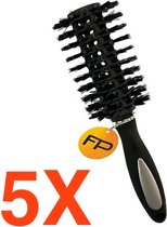 FASHION Professionele haarborstels Ronde nylon borstel - 5 Stuks
