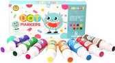 Super Dots - Verven & Knutselen - Kinderen - 8 kleuren wasbare stippen markers - Educatie - Peuters & Kleuters