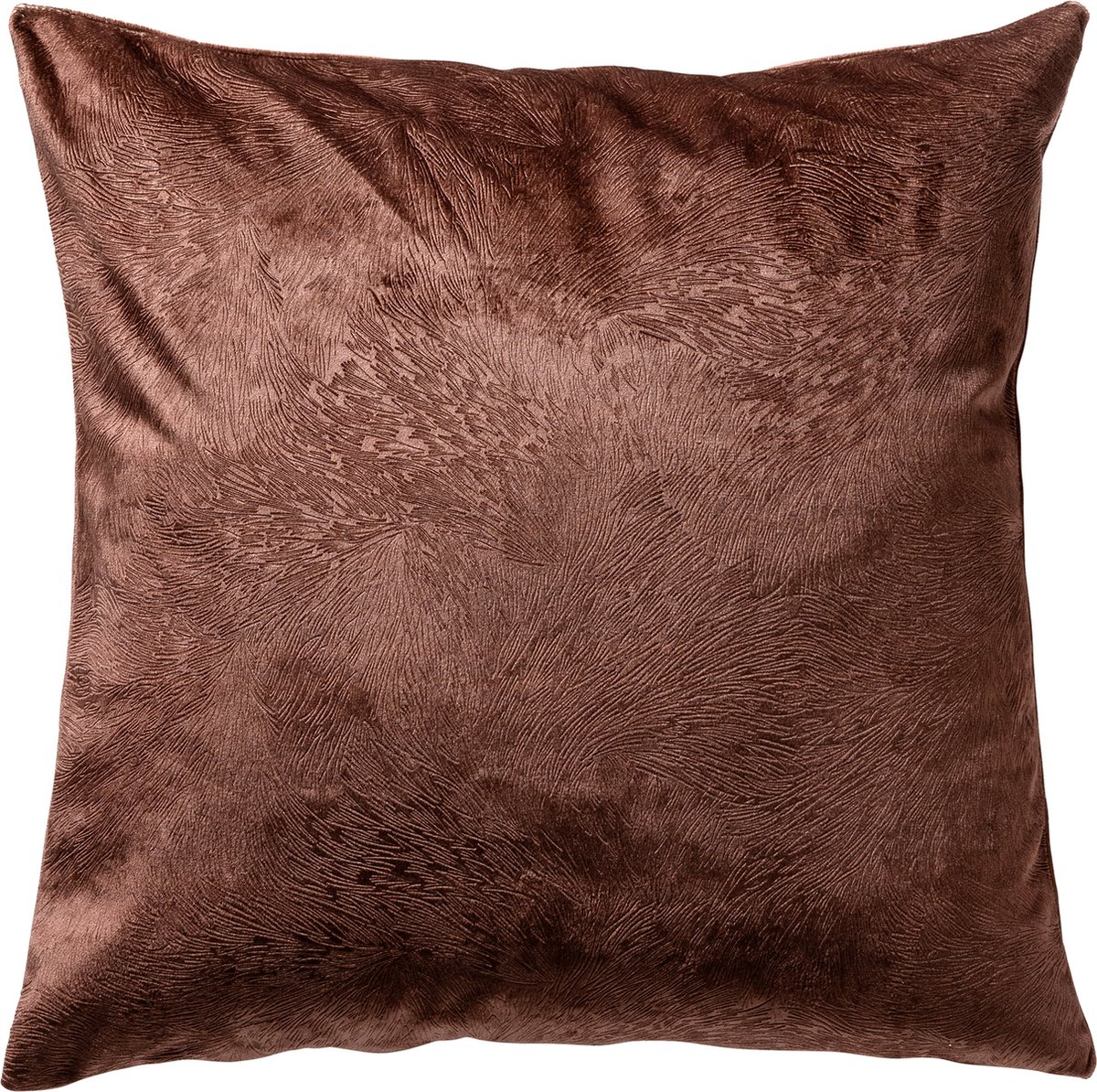 Dutch Decor ELAH - sierkussen 45x45 cm - subtiele structuur - effen kleur - Cappuccino - bruin - Inclusief binnenkussen - Luxe kussens voor woonkamer & bank