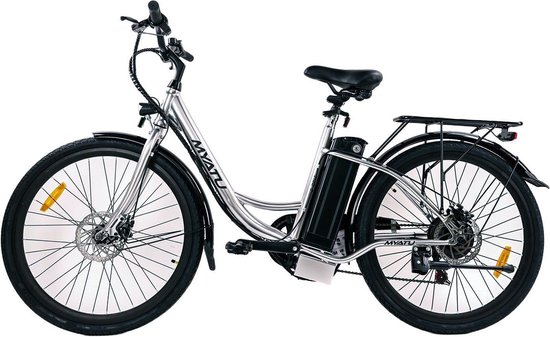 Myatu e-bike 26 pouces city pedelec pour femme et homme, vélo électrique  avec batterie