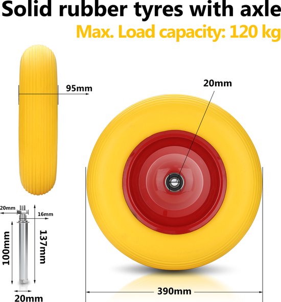 Roue Arrière Complète 8,5 Pouces Pour Xiaomi M365 - Pneu Plein Caoutchouc + Jante + Disque De Frein
