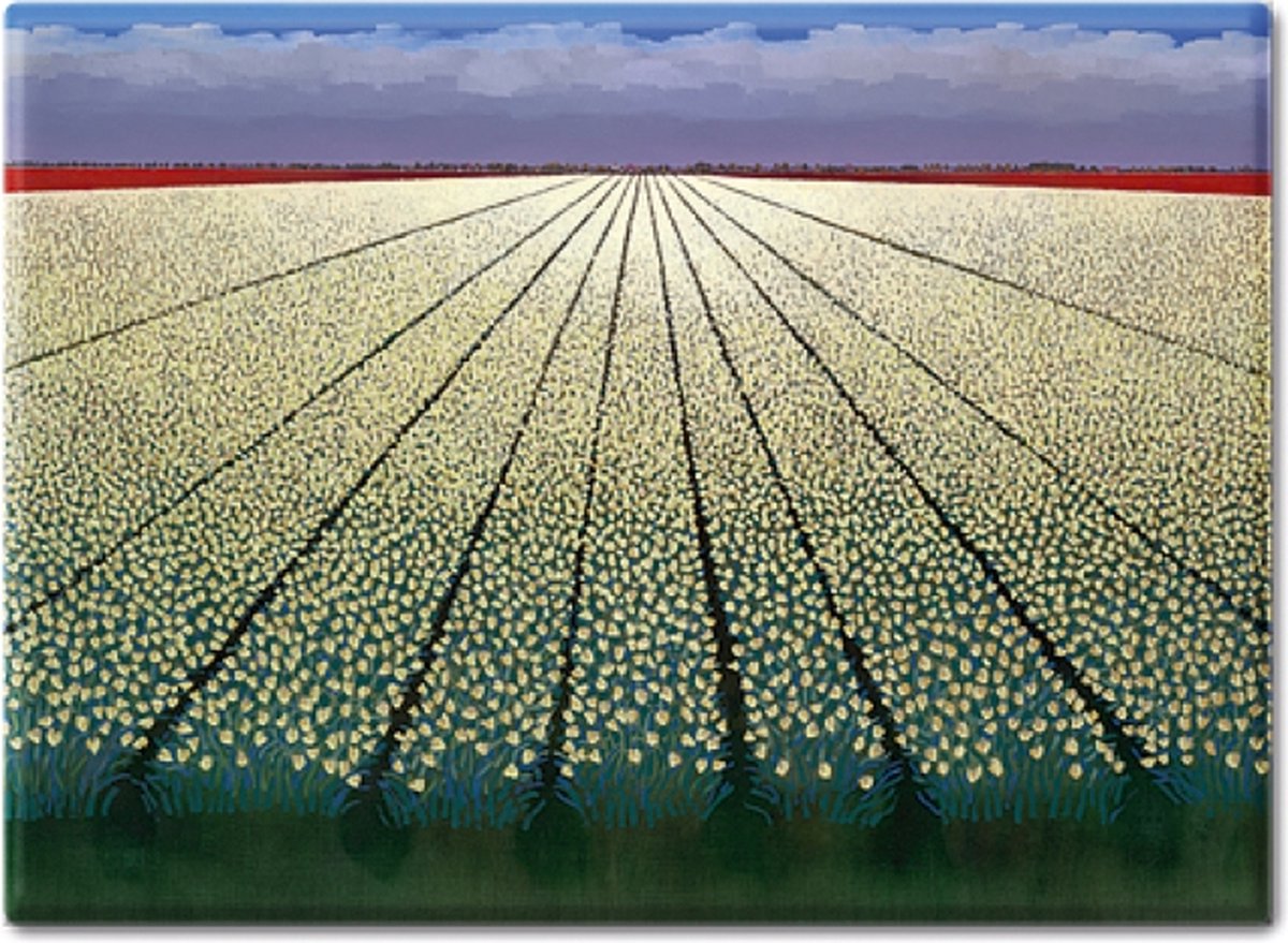 Koelkastmagneet - Ton Dubbelman - Dutch Tulips Fields