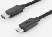 Ednet USB-C/USB micro-B 1.8m USB-kabel 1,8 m USB 3.2 Gen 1 (3.1 Gen 1) Micro-USB B USB C Zwart