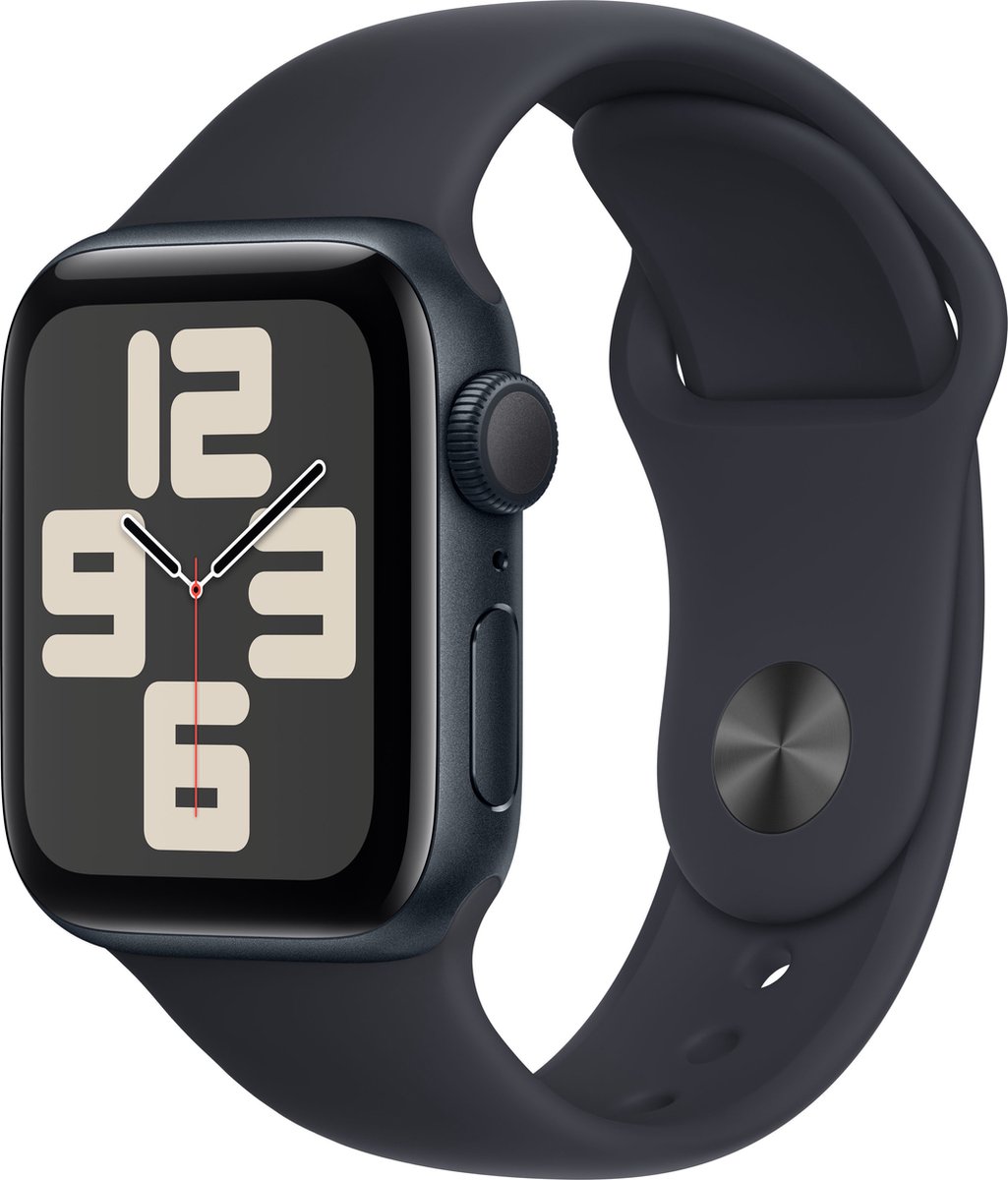 Apple Watch SE 2023 - 40mm - Sportbandje Zwart - M/L | bol Apple Watch SE 2023 - 40mm - Sportbandje Zwart - M/L | bol