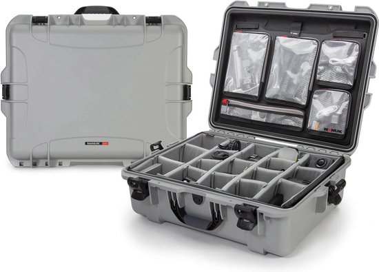 Foto: Nanuk 945 case w lid org divider silver pro photo kit case