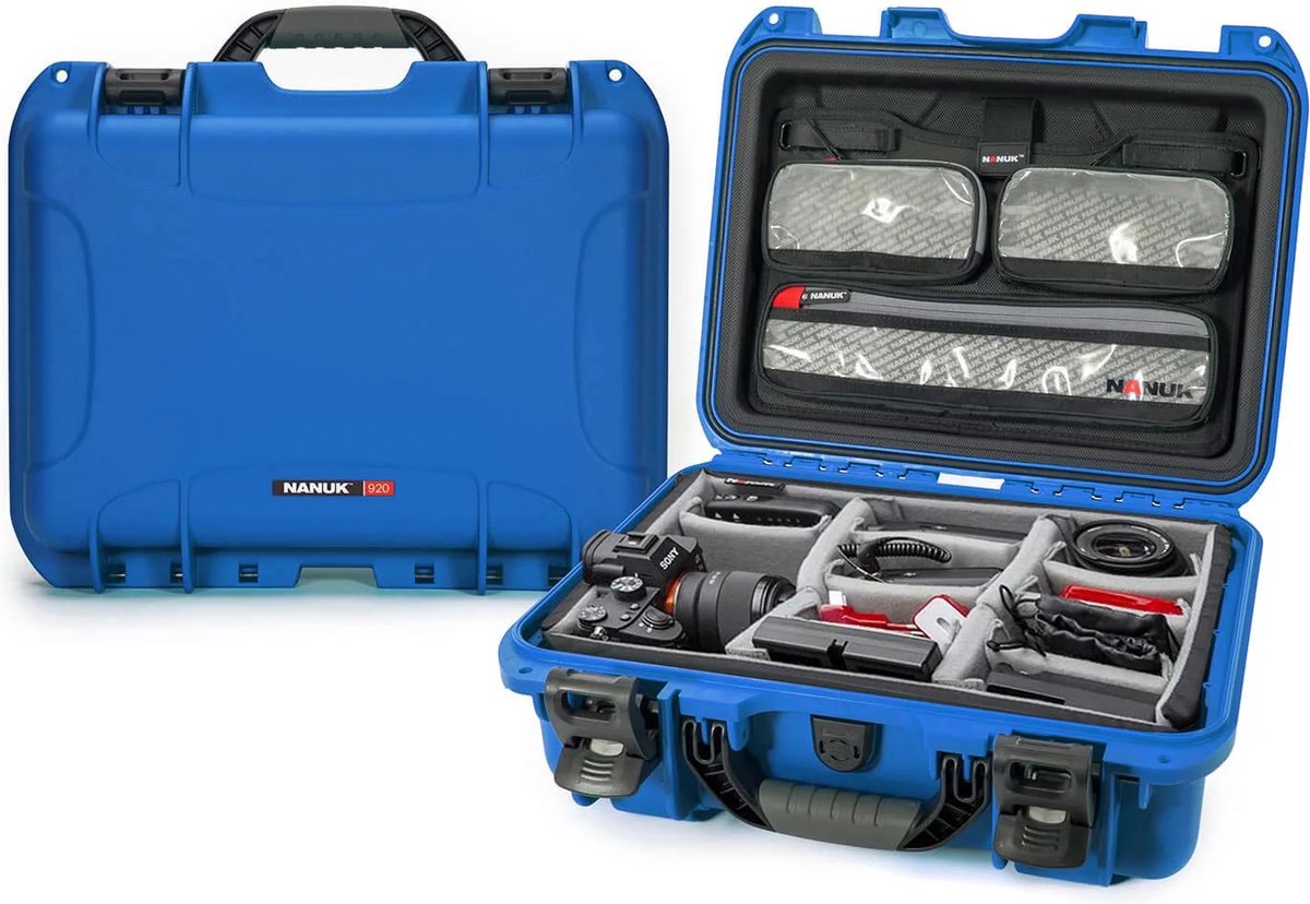 Nanuk 920 Case w/lid org./divider - Blue - Pro Photo Kit case