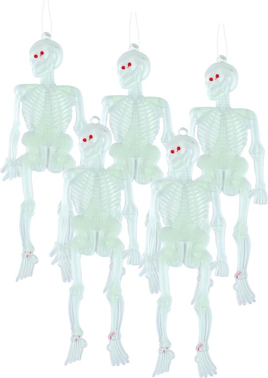 3 Squelettes Brillants Dans Le Noir - Déco Halloween Morris Costumes (16 Pouces)