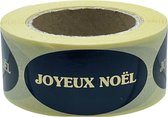 Sticker Joyeux Noel - 250 pièces - joyeux noël - étiquette noël - sceau - doré - emballage chic