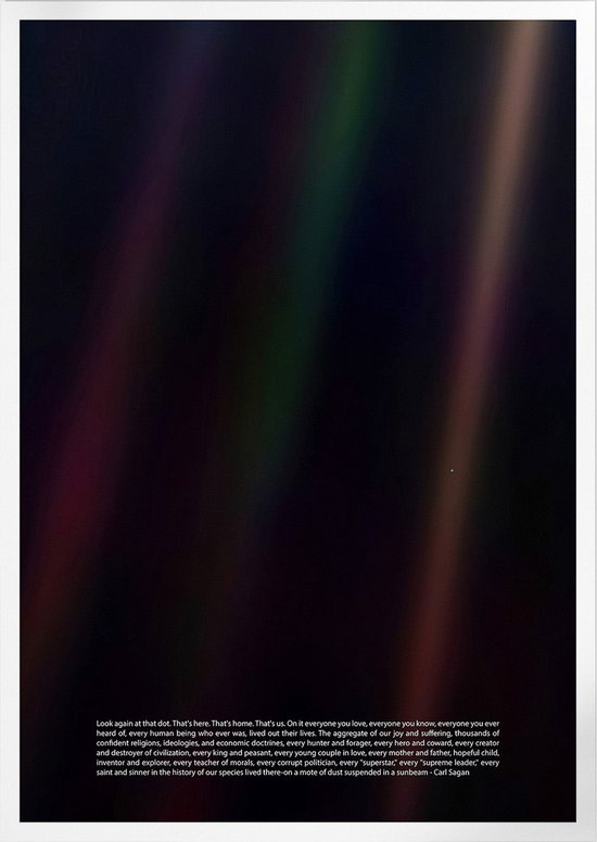 A Pale Blue Dot | Space, Astronomie & Ruimtevaart Poster | B2: 50x70 cm