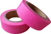 Washi Tape Roze - 10 meter x 1.5 cm. - Masking Tape Pink - Rol Roze Plakband - Roze Tape