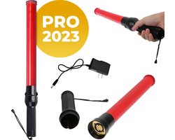 PROKING Toortslamp - LED oplaadbaar - Waarschuwingslicht - Waarschuwingslamp - Verkeerskegel - Rood