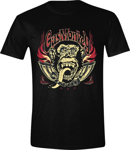 Gas Monkey Garage T-Shirt d'échappement flammé - L