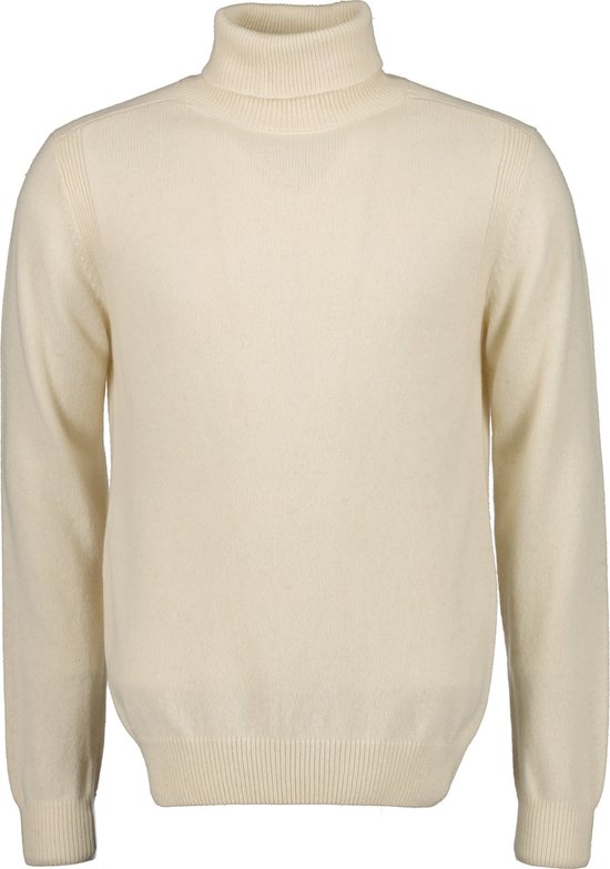 Anerkjendt Aknico Solid Roll Neck Lambswool Truien & Vesten Heren - Sweater - Hoodie - Vest- Gebroken wit - Maat XL