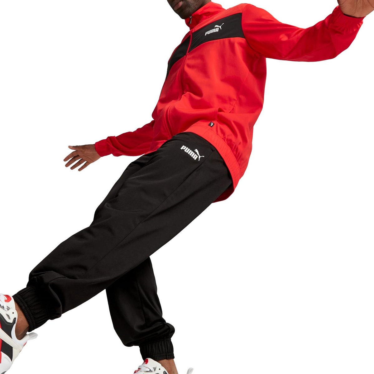 Poly Closed Bottom Trainingspak Mannen Rood