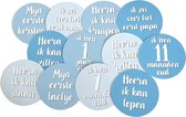 24x Mijlpaalteksten | Baby Set | Jongens & Meisjes | Zwangerschaps cadeau Milestone 03