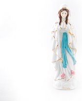 Heilige Maria Lourdes beeld 12,5 cm / Biscuit Porselein