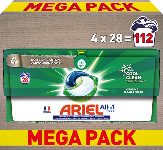 Ariel All-in-1 Wasmiddel Pods - Original - Voordeelverpakking 4 x 28 Wasbeurten