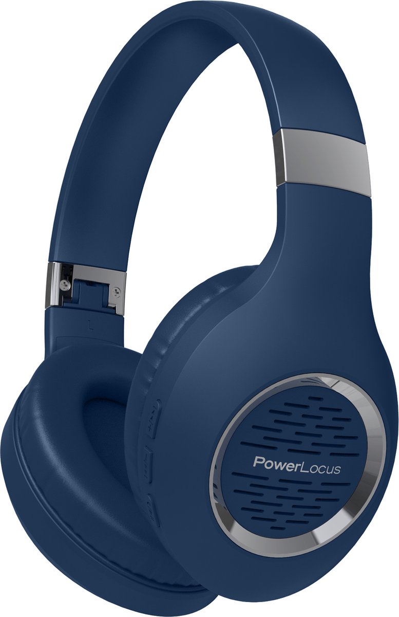 PowerLocus P4 Koptelefoon Draadloos - Bluetooth 5.3 - met Microfoon - incl. Carry Case - Blauw