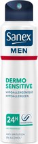 Sanex Deodorant Spray Men Sensitive - 3 x 200 ml - Voordeelverpakking